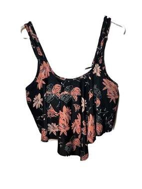Rxrxcoco Tropical Floral‎ Flounce Tankini Swim Top